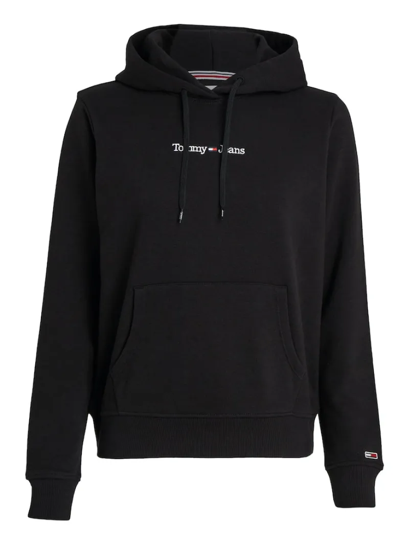 Tommy Jeans Pullover & Sweatshirts*TJW REG SERIF LINEAR HOODIE Black