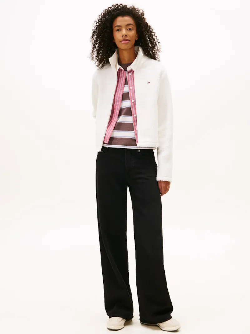 Tommy Jeans Pullover & Sweatshirts*TJW REG SH S-FLAG TEDDY ZIP THRU ancient white