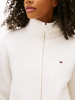 Tommy Jeans Pullover & Sweatshirts*TJW REG SH S-FLAG TEDDY ZIP THRU ancient white