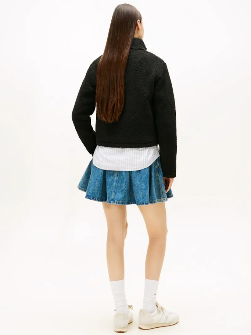 Tommy Jeans Pullover & Sweatshirts*TJW REG SH S-FLAG TEDDY ZIP THRU Black