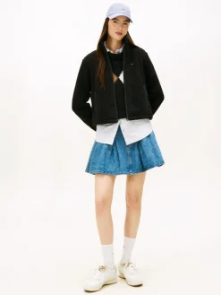 Tommy Jeans Pullover & Sweatshirts*TJW REG SH S-FLAG TEDDY ZIP THRU Black