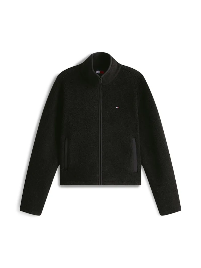 Tommy Jeans Pullover & Sweatshirts*TJW REG SH S-FLAG TEDDY ZIP THRU Black