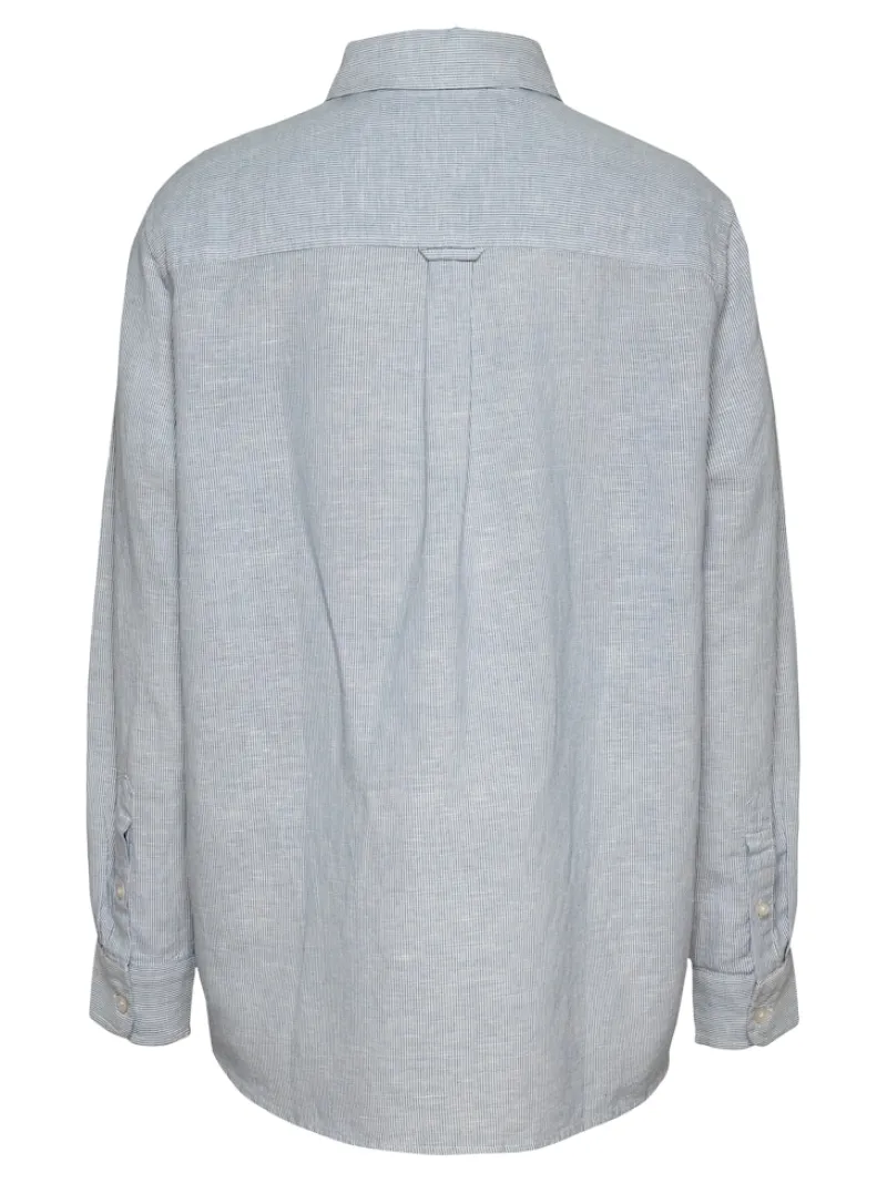 Tommy Jeans Blusen*TJW RLX LINEN SHIRT colorado blue - stripe