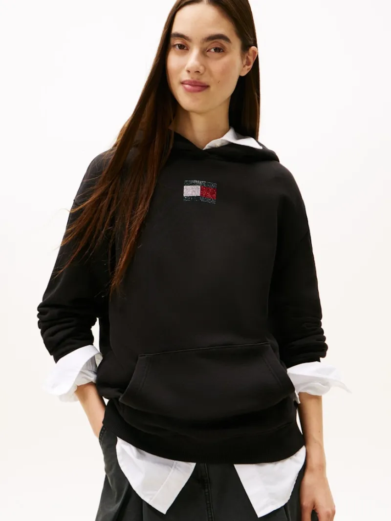 Tommy Jeans Pullover & Sweatshirts*TJW RLX PARTY FLAG HOODIE EXT Black