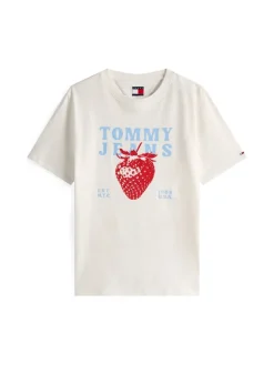 Tommy Jeans Shirts*TJW RLX TJ STRAWBERRY TEE ecru