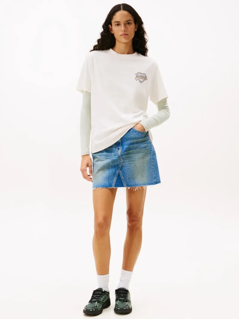 Tommy Jeans Shirts*TJW RLX WASH TJ HEART TEE EXT ancient white