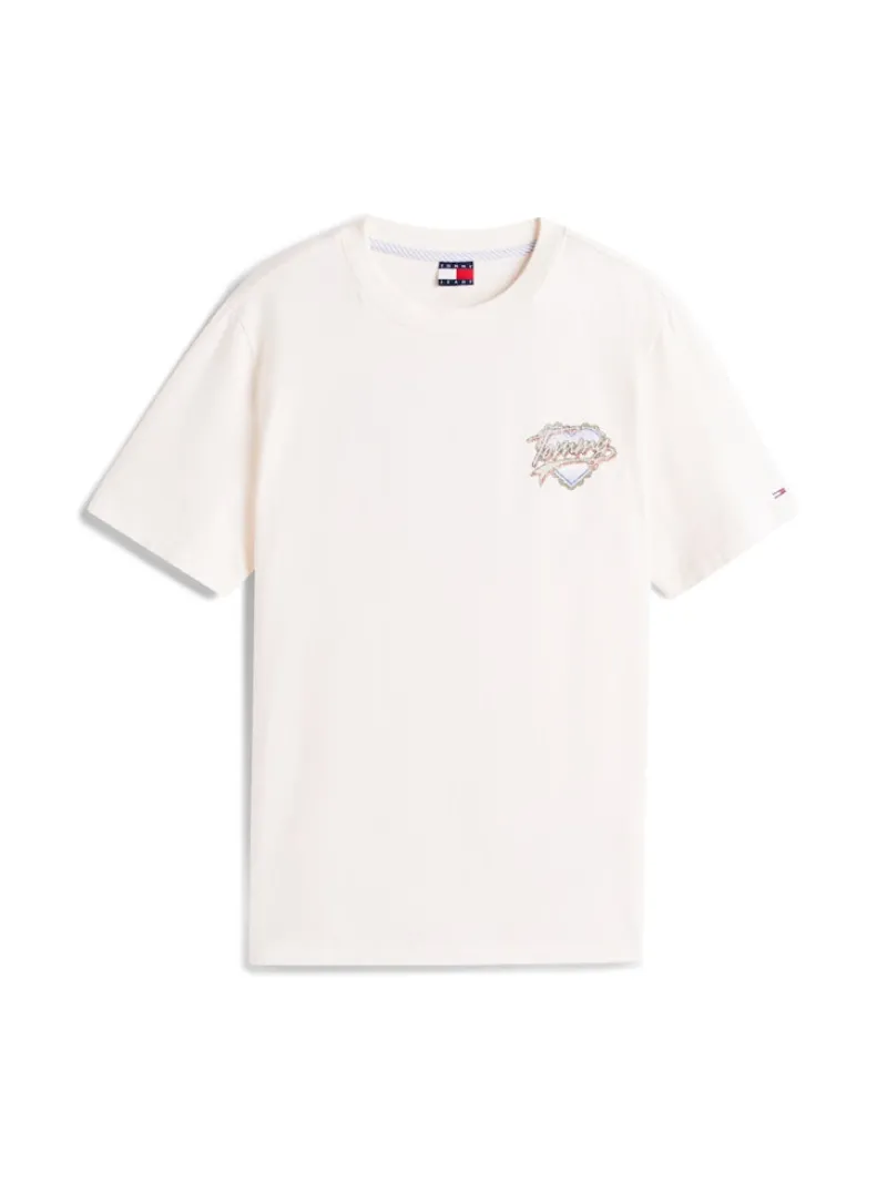 Tommy Jeans Shirts*TJW RLX WASH TJ HEART TEE EXT ancient white