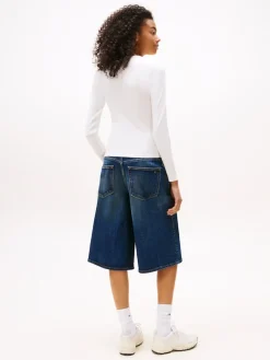 Tommy Jeans Shirts*TJW SLIM ESSENTIAL RIB LS ecru