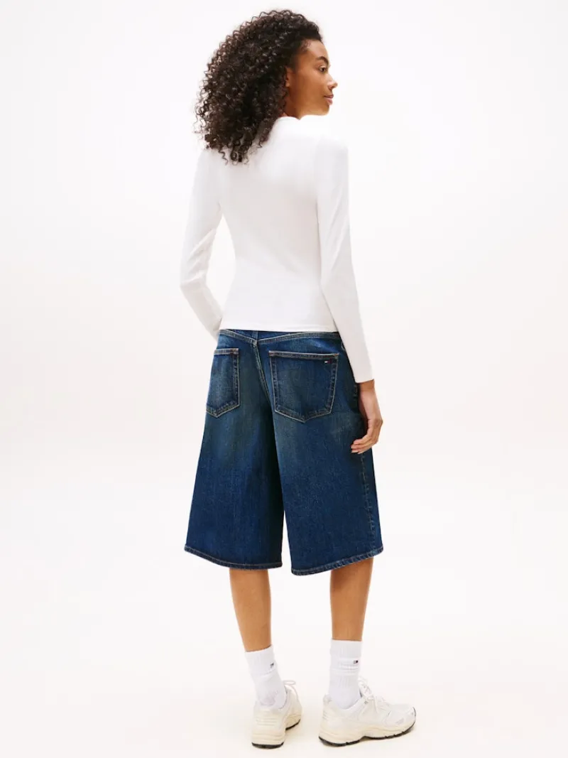 Tommy Jeans Shirts*TJW SLIM ESSENTIAL RIB LS ecru