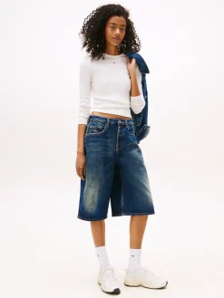 Tommy Jeans Shirts*TJW SLIM ESSENTIAL RIB LS ecru