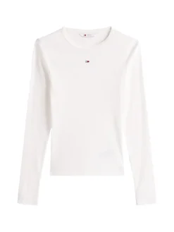 Tommy Jeans Shirts*TJW SLIM ESSENTIAL RIB LS ecru