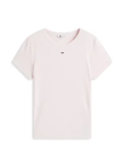 Tommy Jeans Shirts*TJW SLIM ESSENTIAL RIB SS EXT light pink