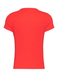 Tommy Jeans Shirts*TJW SLIM ESSENTIAL RIB SS EXT bright vermillion