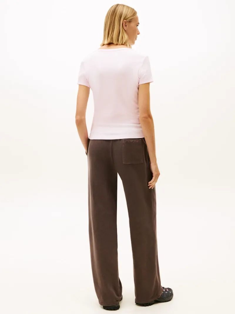 Tommy Jeans Shirts*TJW SLIM ESSENTIAL RIB V SS light pink