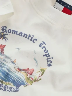 Tommy Jeans Shirts*TJW SLIM ROMANCE TROPICS TEE EXT ecru