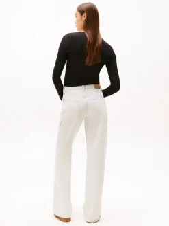 Tommy Jeans Shirts*TJW SLIM SH IRREGULAR RIB LS Black