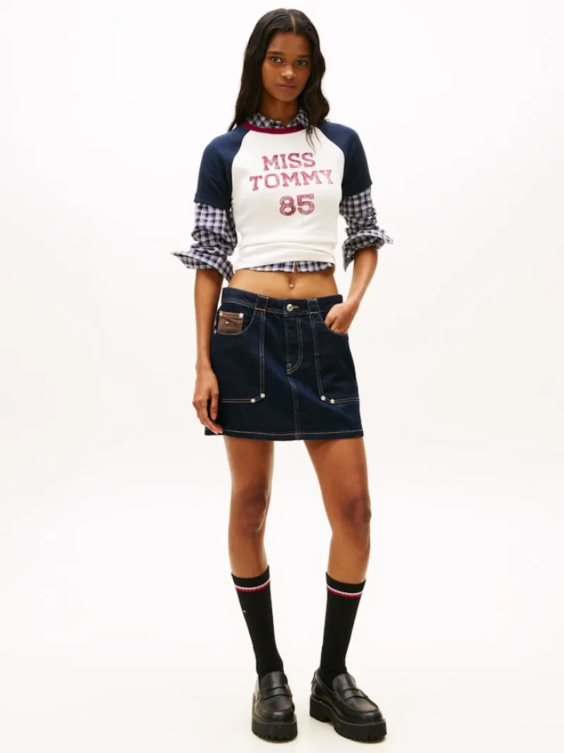 Tommy Jeans Shirts*TJW SLIM SH MISS TOMMY SS TEE ancient white