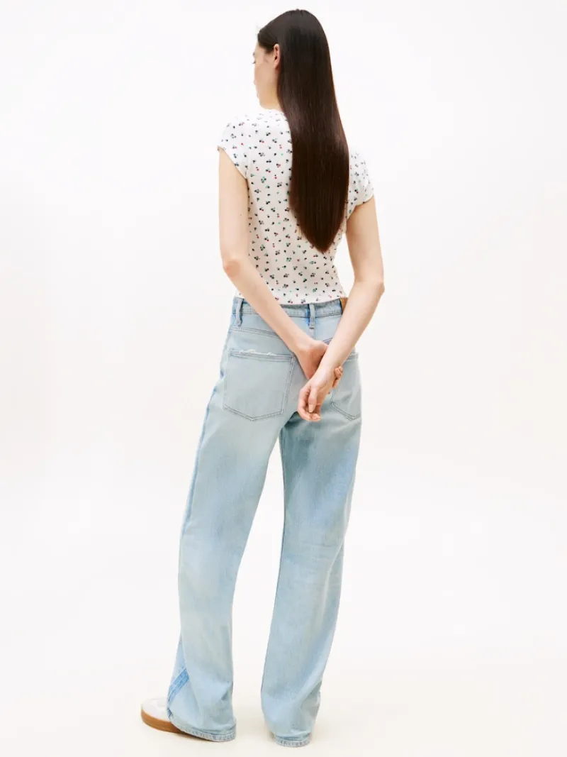 Tommy Jeans Shirts*TJW SLIM SH SS pointelle aop