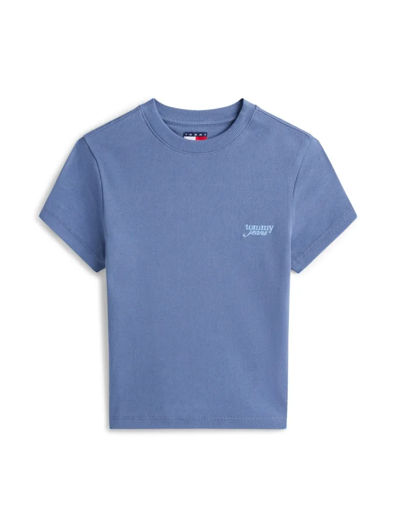 Tommy Jeans Shirts*TJW SLIM SH SCRIPT TEE blue moment