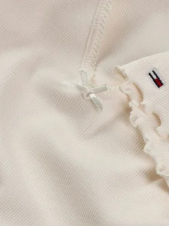 Tommy Jeans Shirts*TJW SLIM VNECK GMD RIB SS ancient white