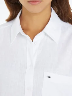 Tommy Jeans Blusen*TJW SP OVR LINEN SHIRT white