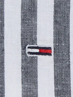 Tommy Jeans Blusen*TJW STRIPED LINEN BLEND BF SHIRT twilight navy - stripe