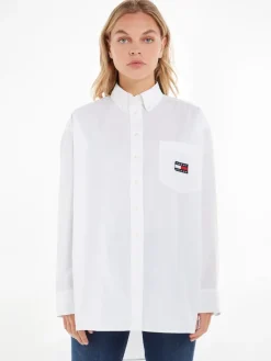 Tommy Jeans Blusen*TJW SUPER OVERSIZED SHIRT white