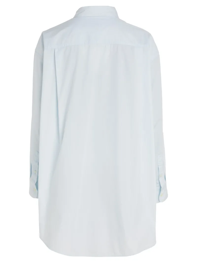 Tommy Jeans Blusen*TJW SUPER OVERSIZED SHIRT shimmering blue