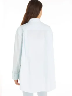 Tommy Jeans Blusen*TJW SUPER OVERSIZED SHIRT shimmering blue
