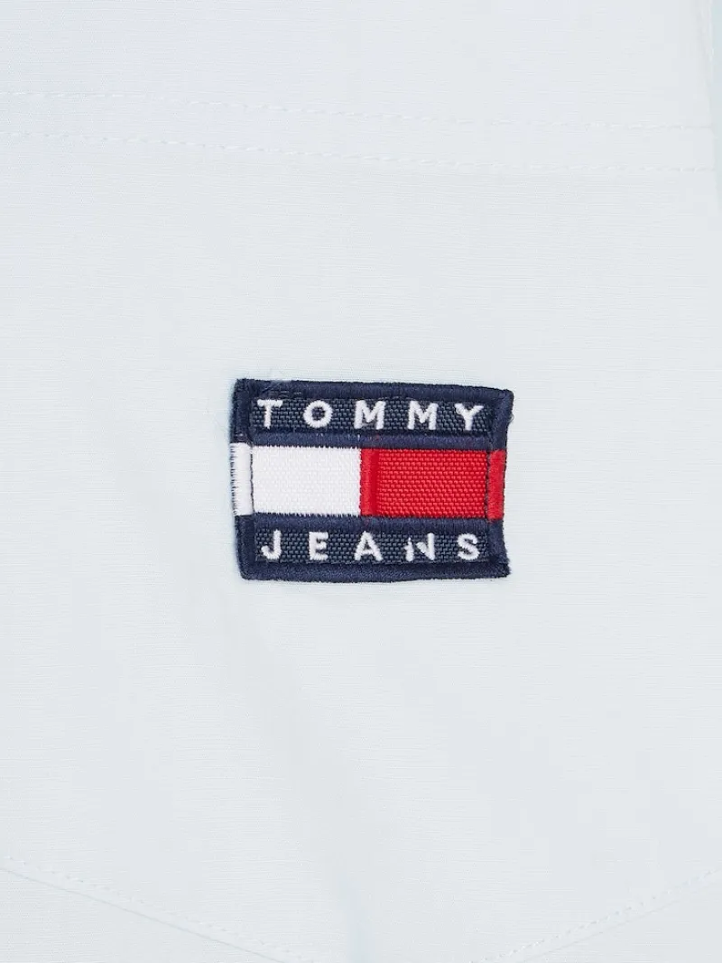 Tommy Jeans Blusen*TJW SUPER OVERSIZED SHIRT shimmering blue