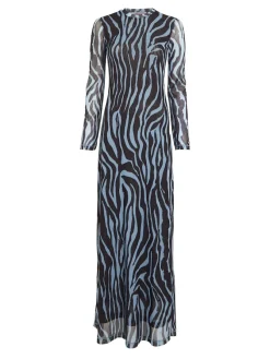 Tommy Jeans Kleider*TJW ZEBRA MAXI KNIT DRESS zebra aop