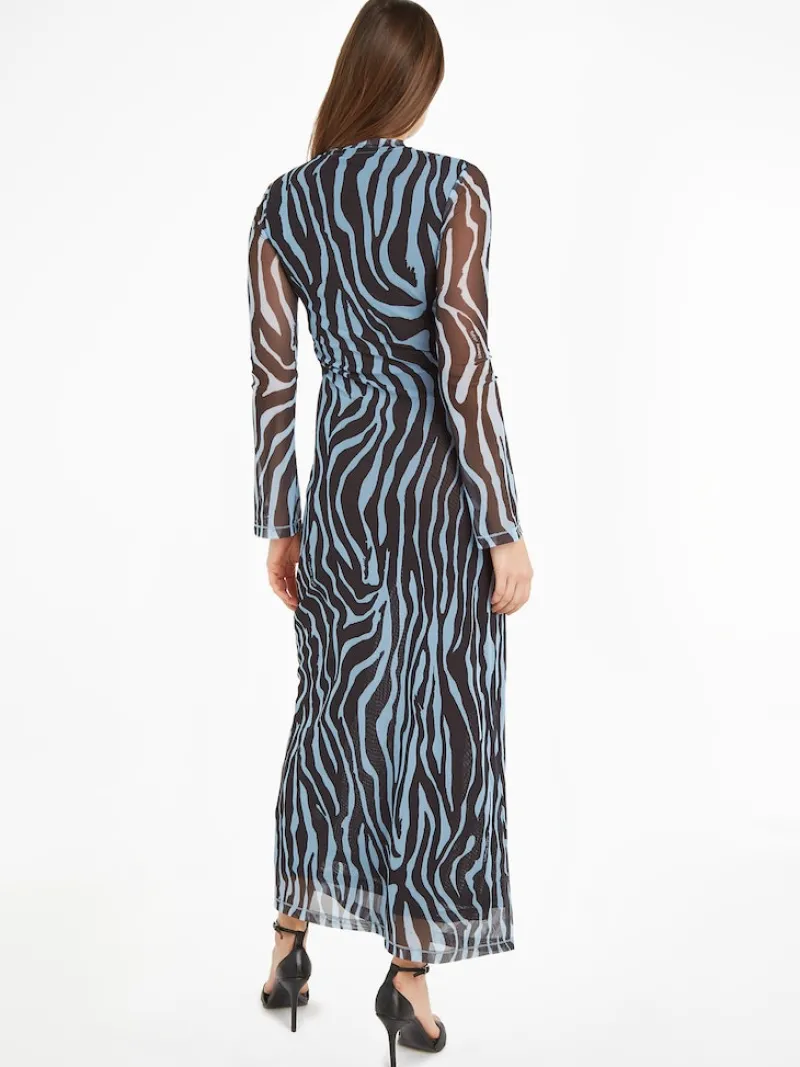 Tommy Jeans Kleider*TJW ZEBRA MAXI KNIT DRESS zebra aop