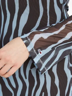 Tommy Jeans Kleider*TJW ZEBRA MAXI KNIT DRESS zebra aop