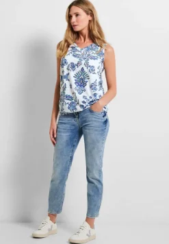 Cecil Shirts*Top mit Burn Out Ornament vanilla white