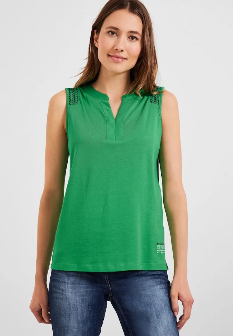Cecil Shirts*Top mit Smockdetails fresh green