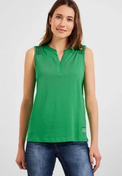 Cecil Shirts*Top mit Smockdetails fresh green