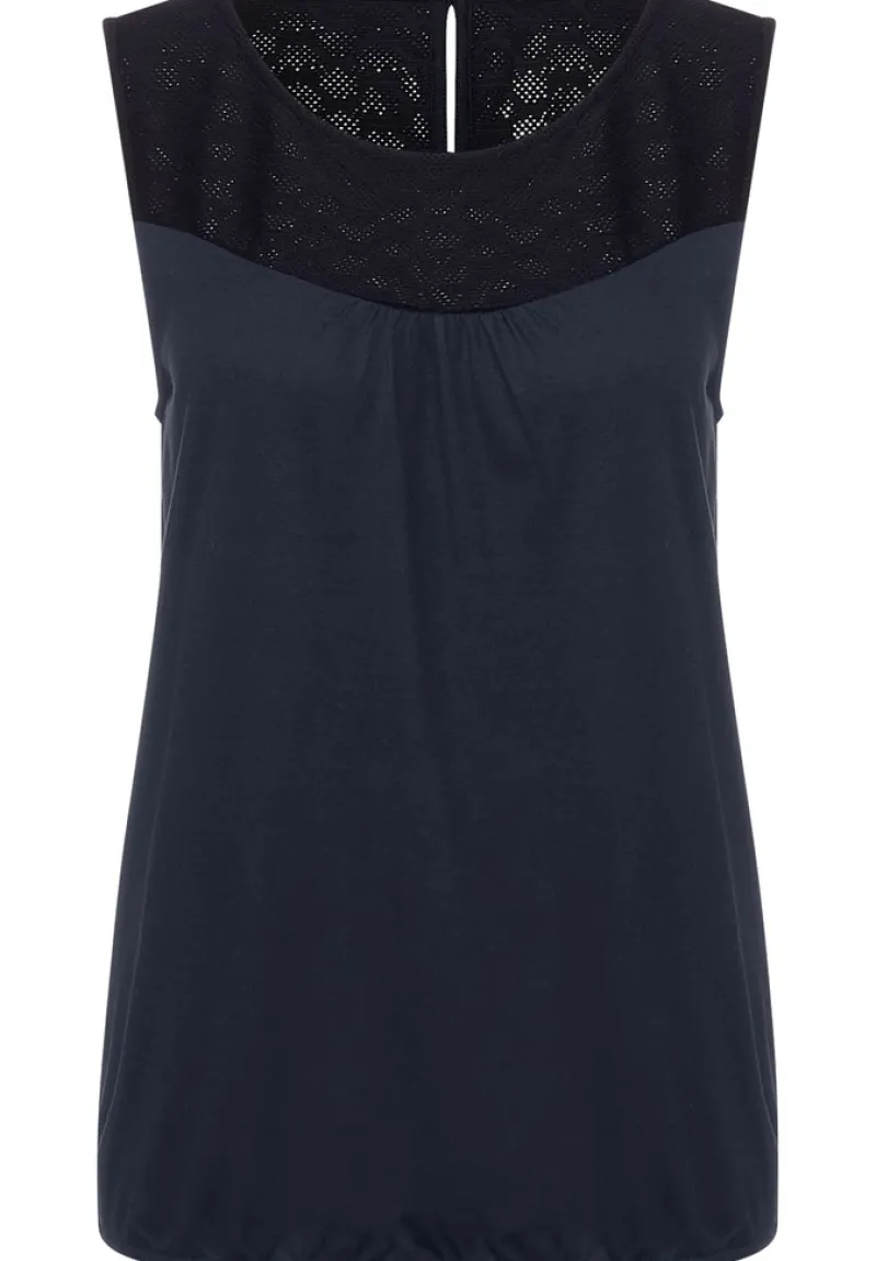 Street One Shirts*Top mit Spitzen Detail dark foggy blue