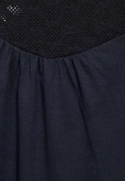 Street One Shirts*Top mit Spitzen Detail dark foggy blue