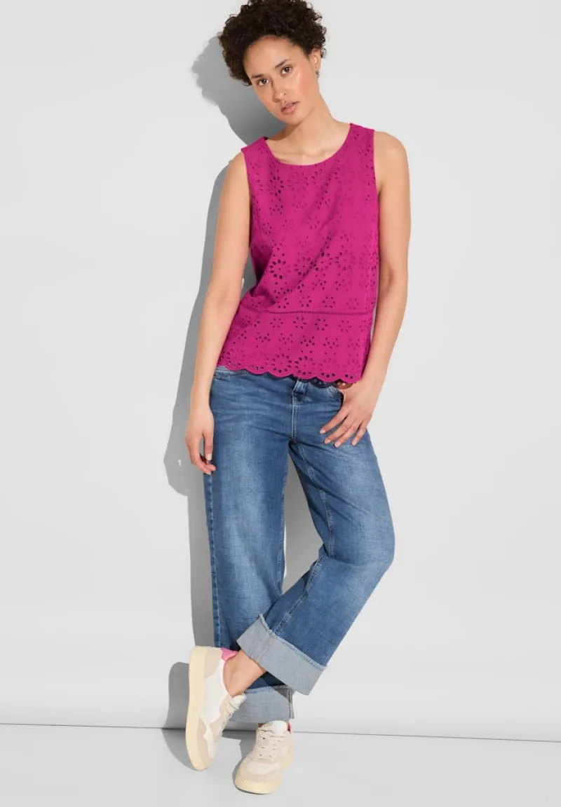 Street One Shirts*Top mit Stickerei magnolia pink