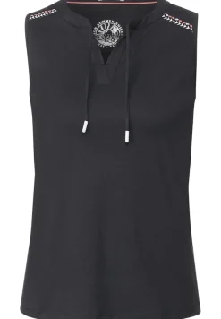 Cecil Shirts*Top mit Stickereidetail carbon grey