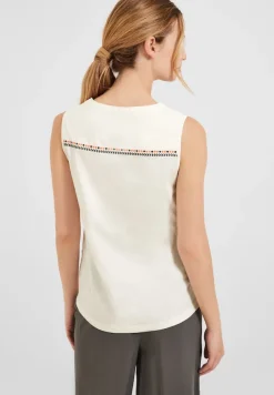 Cecil Shirts*Top mit Stickereidetail vanilla white
