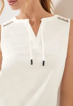 Cecil Shirts*Top mit Stickereidetail vanilla white