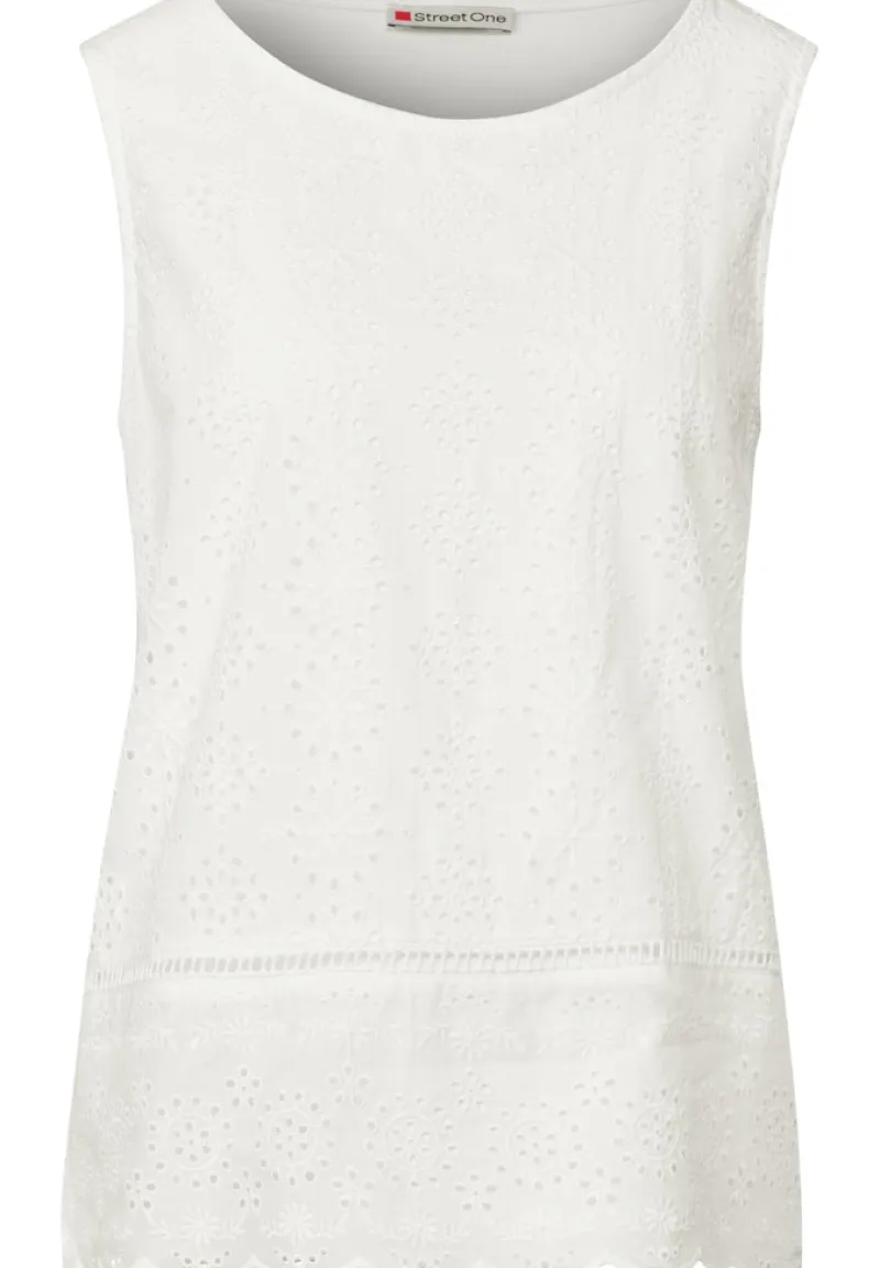 Street One Shirts*Top mit Zierstickerei off white