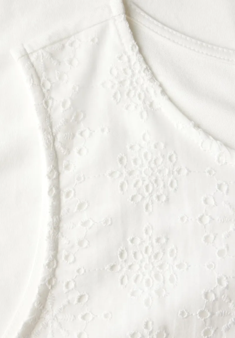 Street One Shirts*Top mit Zierstickerei off white