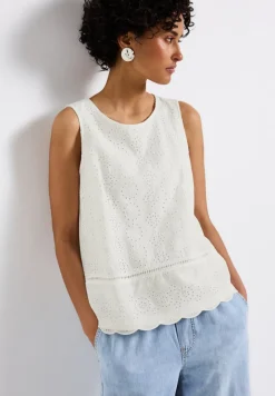 Street One Shirts*Top mit Zierstickerei off white
