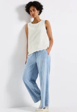 Street One Shirts*Top mit Zierstickerei off white