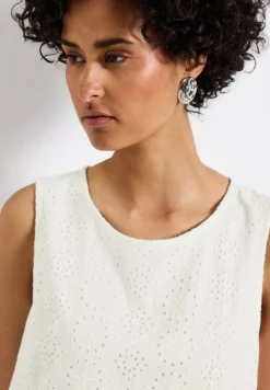 Street One Shirts*Top mit Zierstickerei off white