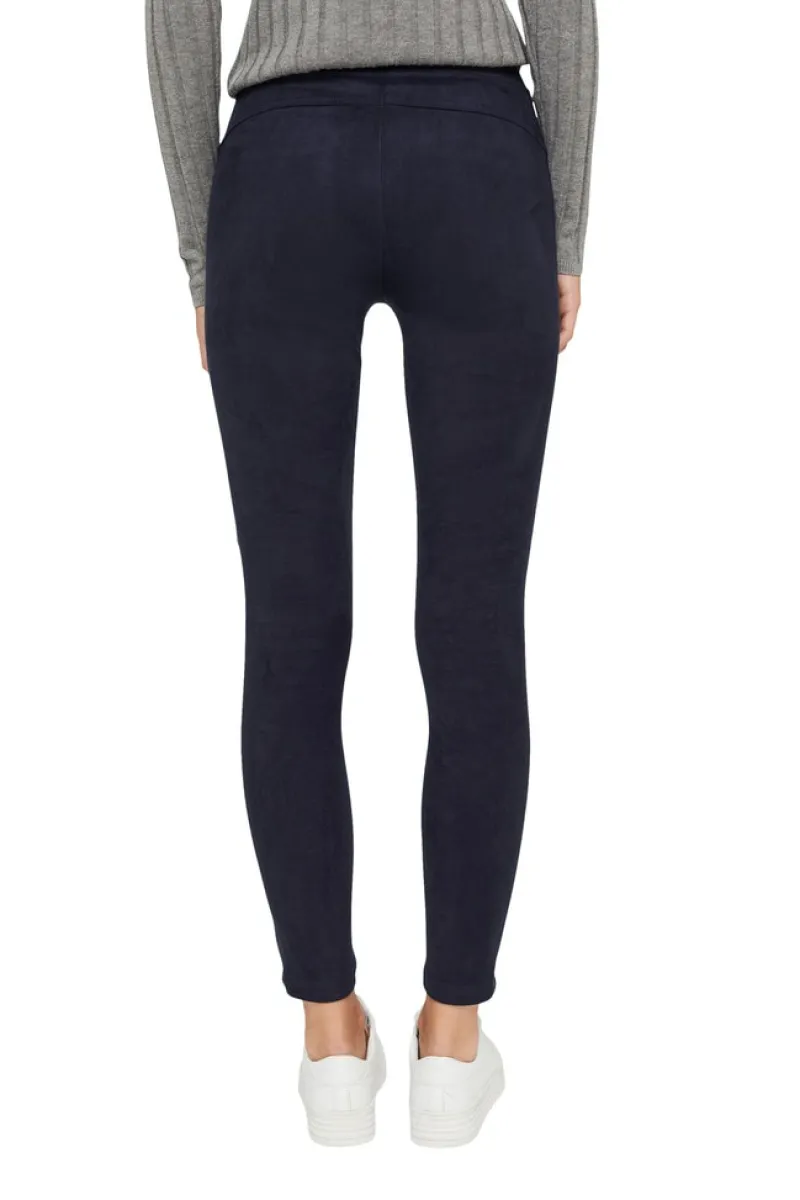 Esprit Hosen*Treggings in Veloursleder-Optik navy