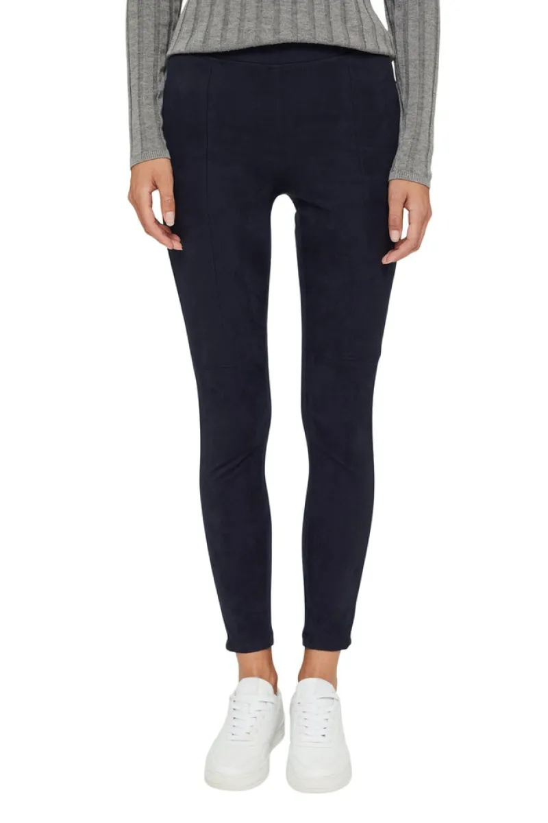 Esprit Hosen*Treggings in Veloursleder-Optik navy