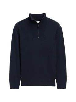 Tom Tailor Denim Pullover & Sweatshirts*Troyer Strickpullover aus Baumwolle sky captain blue